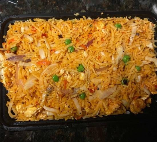 Schezwan Egg Fried Rice.